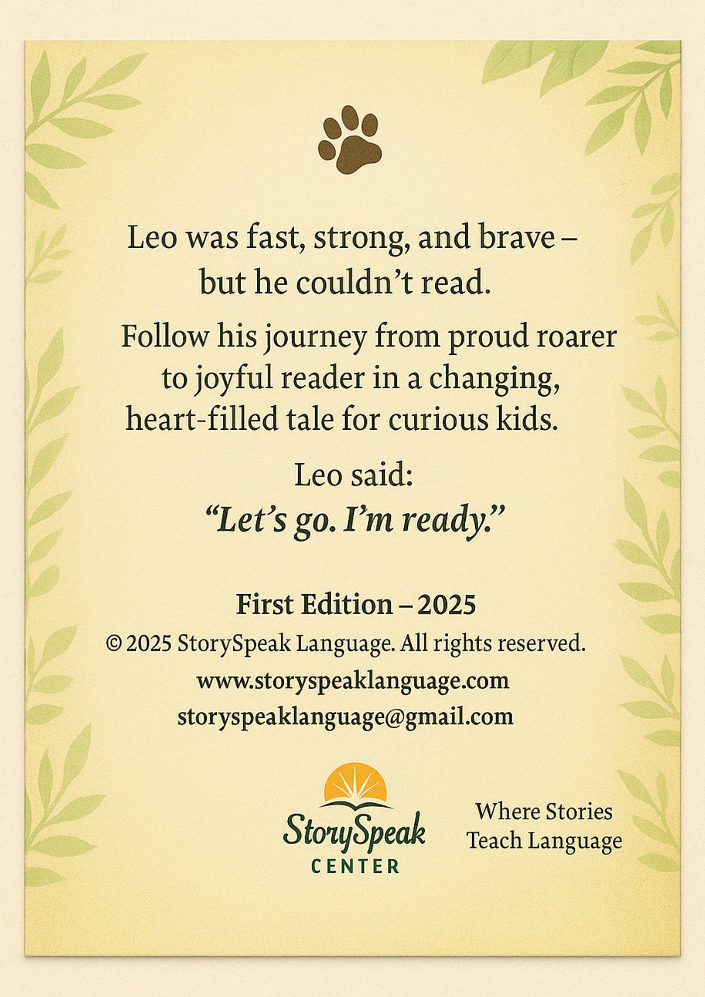 The Lion Who Learned to Read | Inspirational Children’s Book PDF