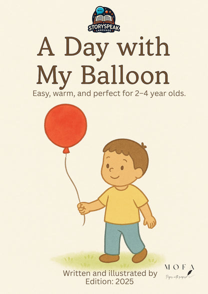 A Day with My Balloon – Printable Story & Activities (Ages 2–4)